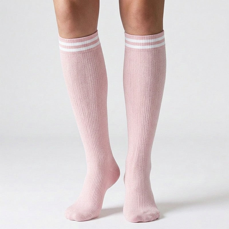 College-Streifen-Kompressionsstrümpfe (4 Paar) - Rosa - S/M - image 2