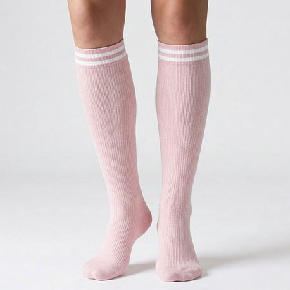 College-Streifen-Kompressionsstrümpfe (4 Paar) - Rosa - S/M - image 2