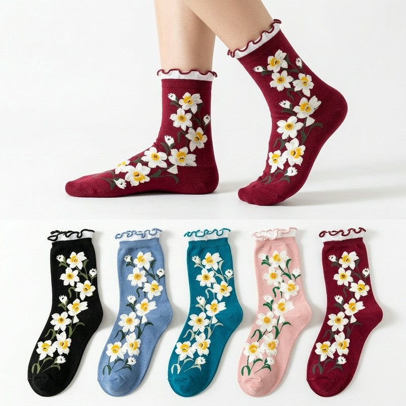 Daisy Rüschen-Socken für den Alltag (5 Paar) - image 0