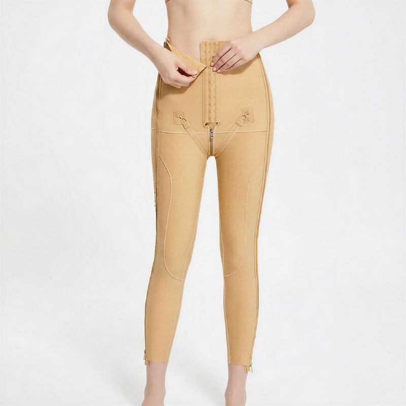 Hochgeschnittene, verstellbare Shapewear-Hose mit Doppelreißverschluss und doppeltem Reißverschluss - image 5