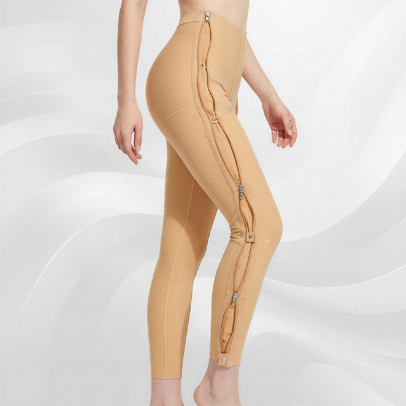 Hochgeschnittene, verstellbare Shapewear-Hose mit Doppelreißverschluss und doppeltem Reißverschluss - image 4