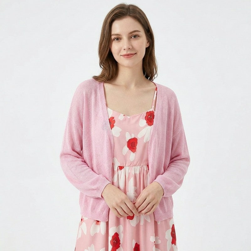 Zweiteiliges Set mit rosafarbenem Blumenmuster - image 7