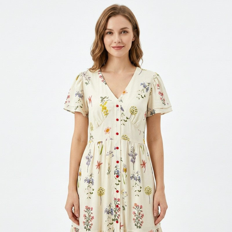Maxikleid mit botanischer Knopfleiste - image 7