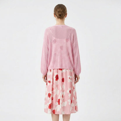 Zweiteiliges Set mit rosafarbenem Blumenmuster - image 10