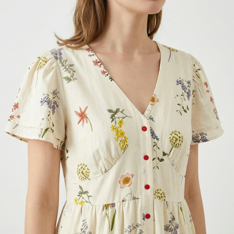 Maxikleid mit botanischer Knopfleiste - image 6