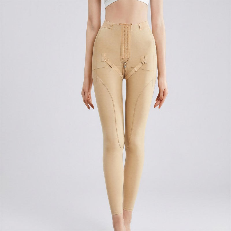 Hochgeschnittene, verstellbare Shapewear-Hose mit Doppelreißverschluss und doppeltem Reißverschluss - Nackt - 3XL - image 0