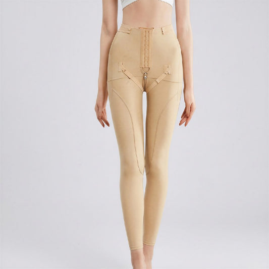 Hochgeschnittene, verstellbare Shapewear-Hose mit Doppelreißverschluss und doppeltem Reißverschluss - Nackt - 3XL - image 0