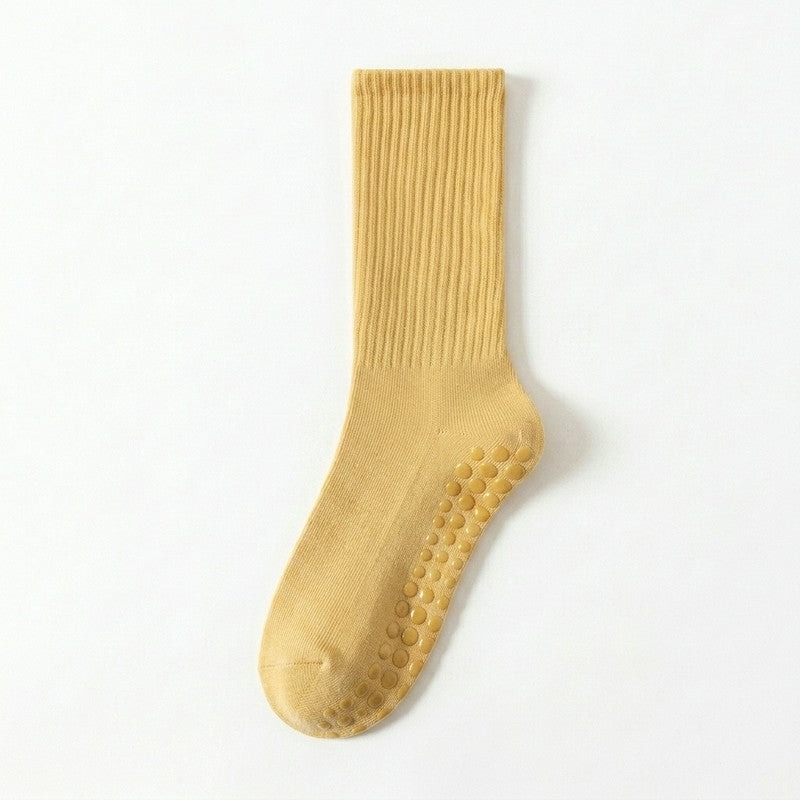 Weiche, gerippte Yoga-Socken aus Baumwollmischgewebe (4 Paar) - Gelb - EU35-40 (US2-7) - image 6