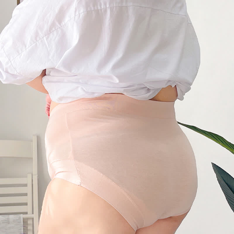 Atmungsaktive Slips mit hoher Taille in Übergröße (3 Paar)