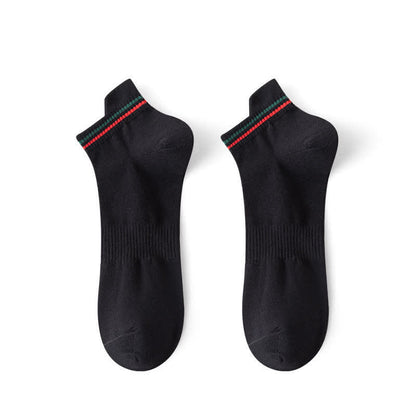 Gestreifte, schweißhemmende Sport-Knöchelsocken (5 Paar) - Schwarz - EU43-48 (US9-13) - image 10