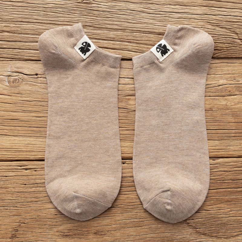 Lustige Baumwollsocken mit Muster (3 Paar) - 42-48 - Khaki - image 12