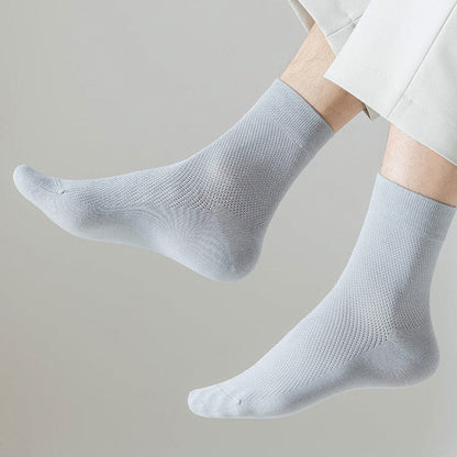Mehrfarbige Viertelsocken aus Netzstoff in Übergröße (5 Paar)