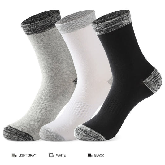 Viertelsocken mit grauem Rand in Übergröße (3 Paar)