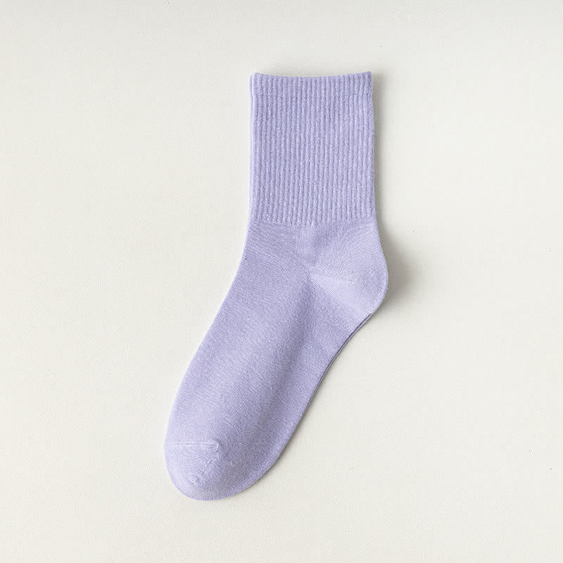 Bequeme Viertelsocken aus Baumwolle (6 Paar) - Lila - EU39-43 (US5-9) - image 11