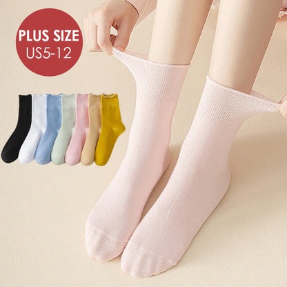 Elastische, einfarbige Viertelsocken in Übergröße (6 Paar)