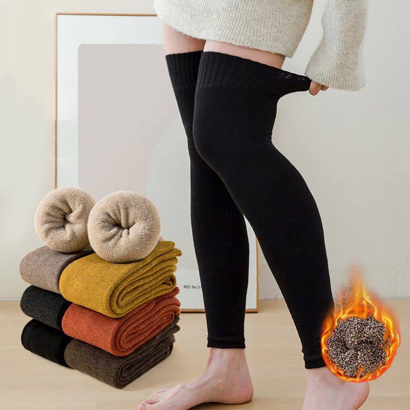 Zehenlose Overknee-Strümpfe in Übergröße (7 Paar) - Mehrfarbig - Passend für 150lbs-187lbs - image 0