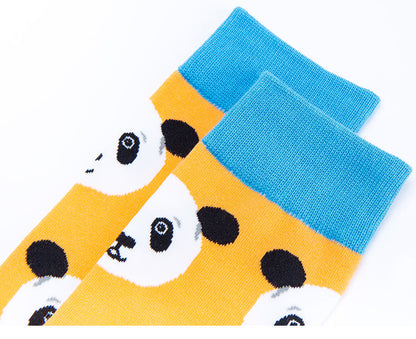 Süße Panda-Crew-Socken in Übergröße (5 Paar)
