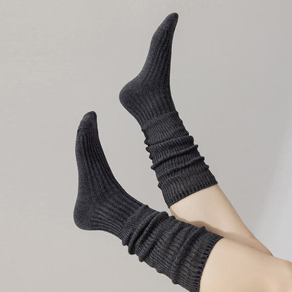 Einfarbige, stylische Slouch-Socken (3 Paar) - image 6