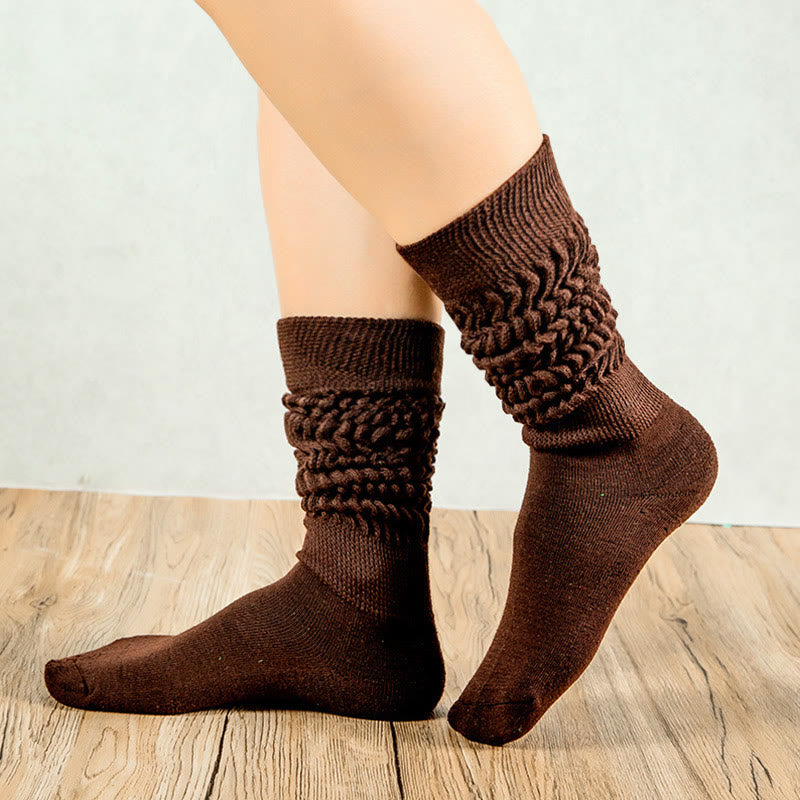 Bonbonfarbene, weiche Slouch-Socken (2 Paar) - Kaffee - EU36-42 (US3-8,5) - image 9
