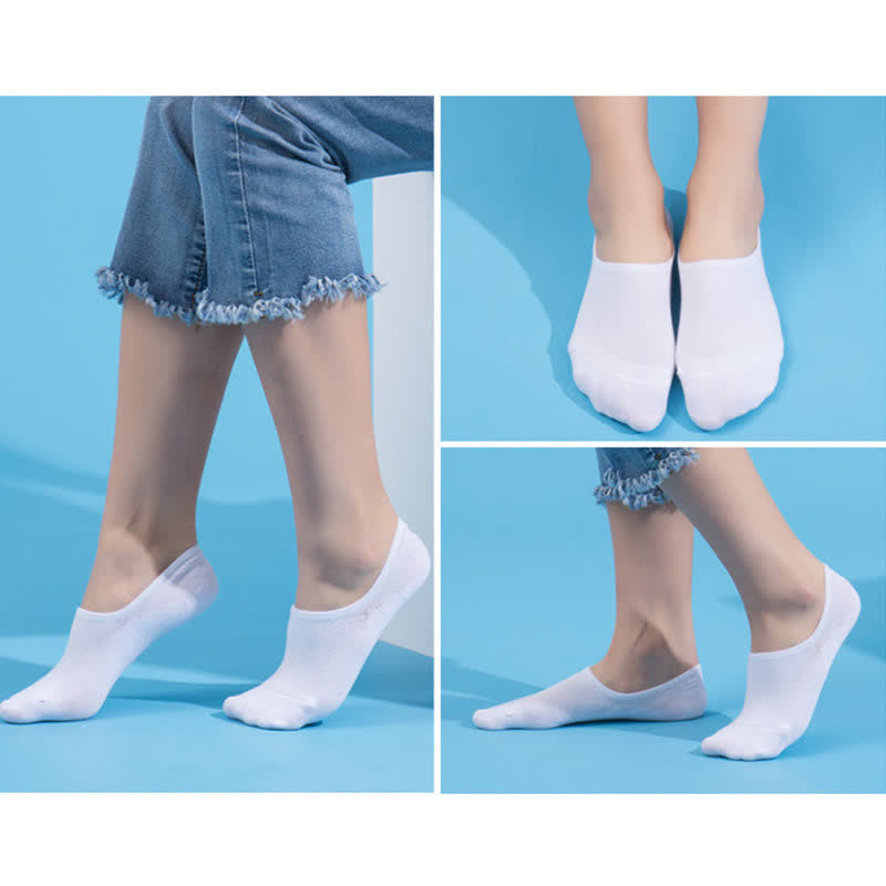Rutschfeste, unsichtbare Baumwollsocken (4 Paar) - image 5
