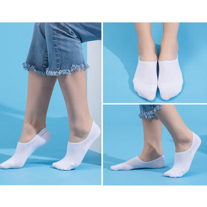 Rutschfeste, unsichtbare Baumwollsocken (4 Paar) - image 5