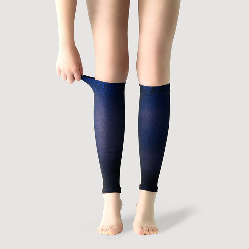 Fußlose Coole Kompressionsstrümpfe aus Eisseide, Unisex - Marineblau - XL - image 28
