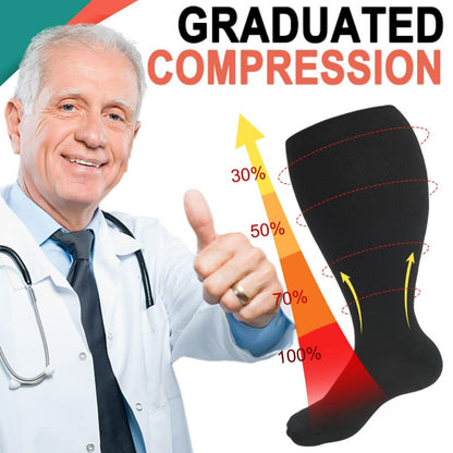 Kompressionsstrümpfe in Unifarben, Übergrößen 2XL-7XL (3 Paar) - image 4