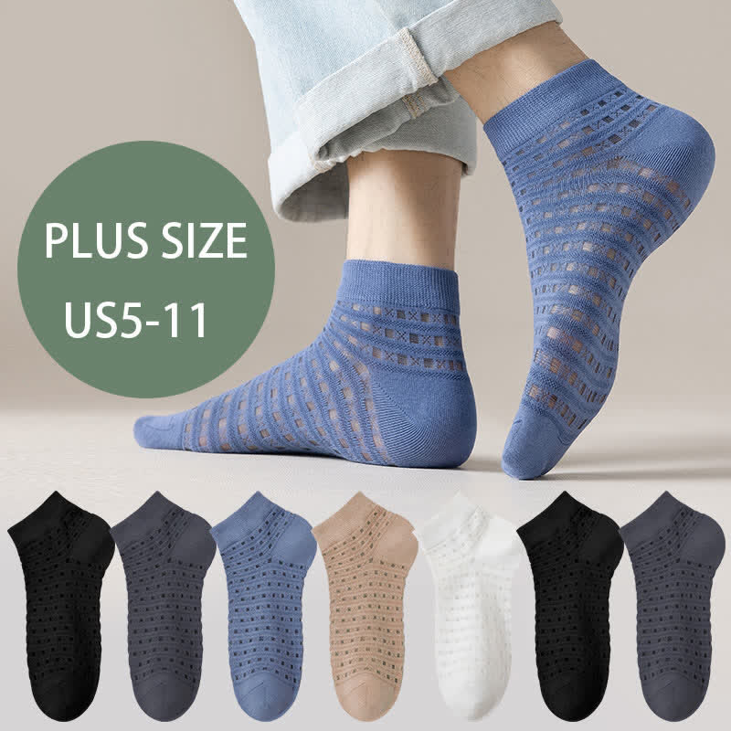 Knöchelsocken aus hohlem Netzgewebe (7 Paar) - image 0
