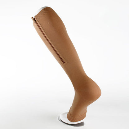 Abgestufte Kompressionssocken mit Reißverschluss und offener Spitze - Haut - 3XL - image 5