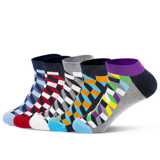 Knöchelsocken mit Rautenmuster (5 Paar) - image 0