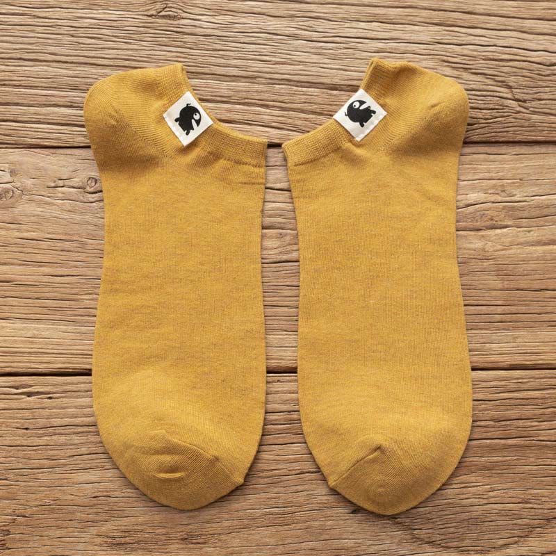 Lustige Baumwollsocken mit Muster (3 Paar) - 42-48 - Gelb - image 14