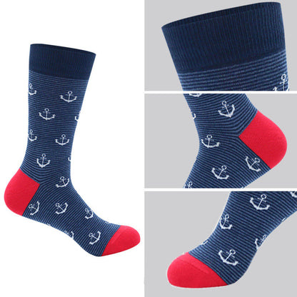 Lustige Crew-Socken mit Rudermuster (5 Paar)