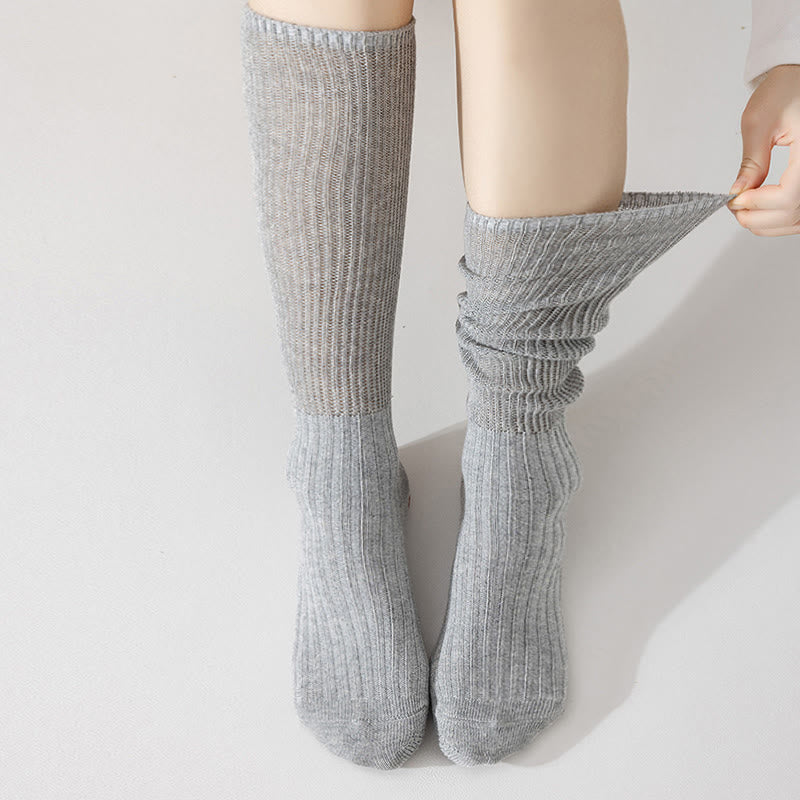 Einfarbige, stylische Slouch-Socken (3 Paar) - image 11