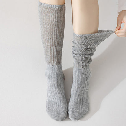 Einfarbige, stylische Slouch-Socken (3 Paar) - image 11