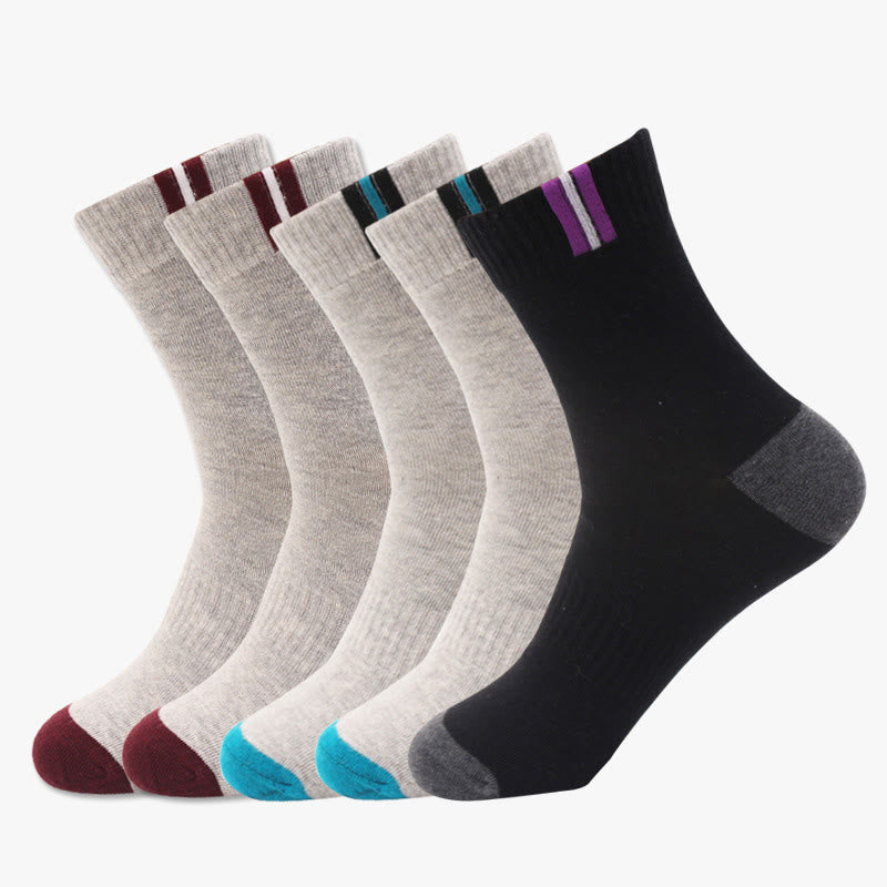 Atmungsaktive Baumwollsocken mit Belüftung (3 Paar) - 43-48 - Schwarz&Grau - image 1