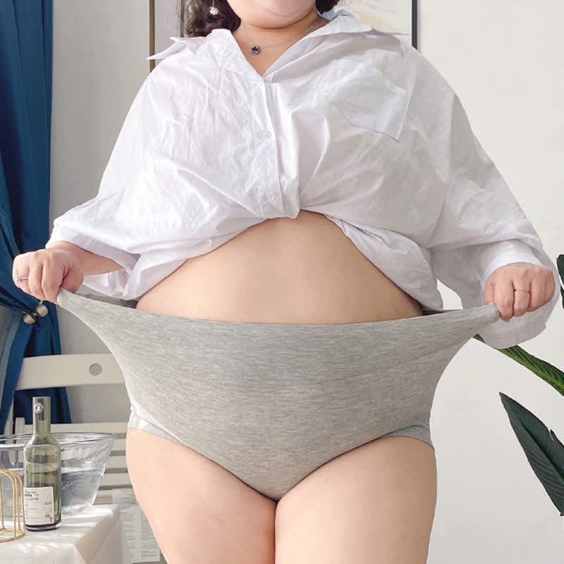 Atmungsaktive Slips mit hoher Taille in Übergröße (3 Paar)