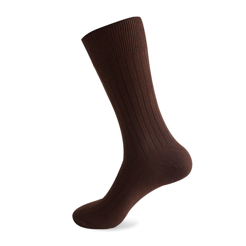 Socken mit einfarbigen Streifen (3 Paar) - Kaffee - EU46-50 (US12-15) - image 14