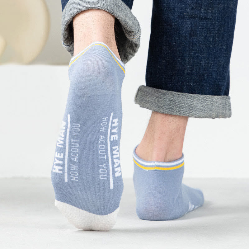 Wadenweite Baumwollsocken mit Buchstabenmuster (3 Paar) - image 4