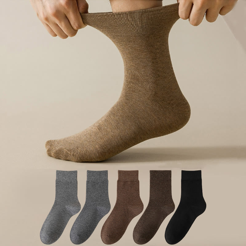 Atmungsaktive Viertelsocken in Übergröße, einfarbig (5 Paar)