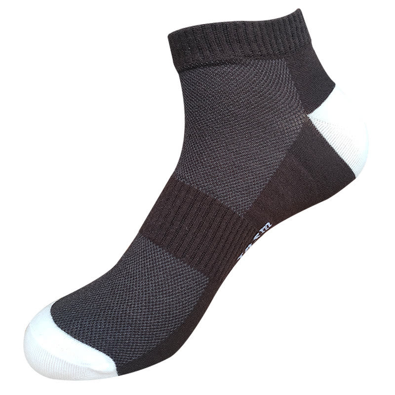 Knöchelsocken aus Netzgewebe mit Buchstaben (5 Paar) - Kaffee - EU42-48 (US8-13) - image 10