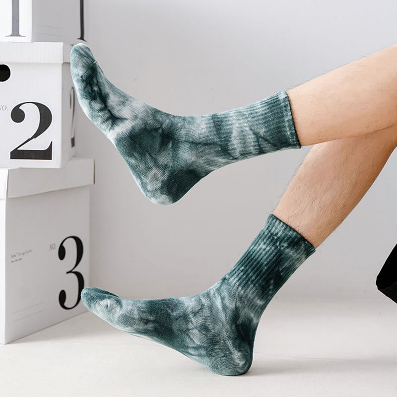 Bunte Viertelsocken im Batik-Look (4 Paar) - image 1