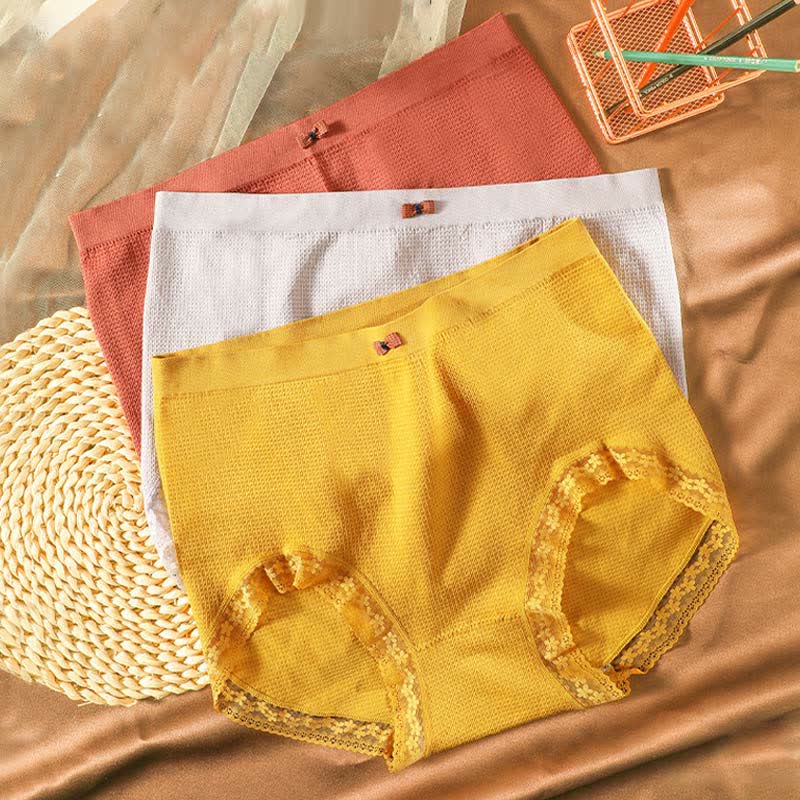 Atmungsaktive, hochgeschnittene Spitzenhöschen (5 Paar) - image 2