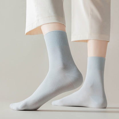 Einfarbige, hochelastische Viertelsocken (5 Paar)