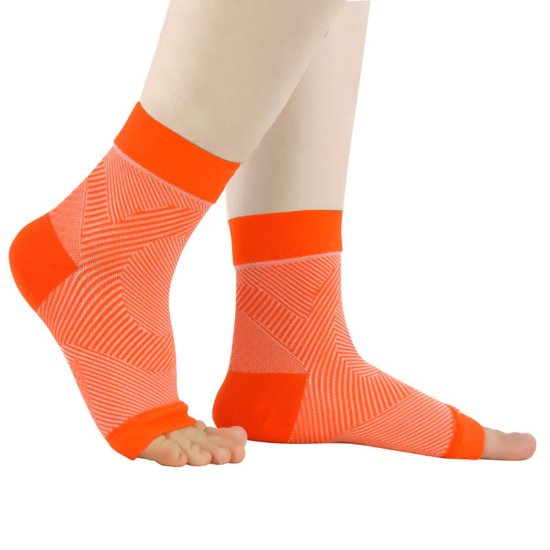 Gestreifte Fußgewölbestütze zur Schmerzlinderung - Orange - S/M - image 2