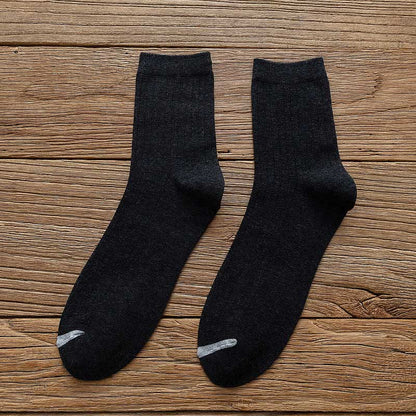 Einfarbige Futter-Baumwollsocken (6 Paar) - 42-48 - Schwarz - image 6