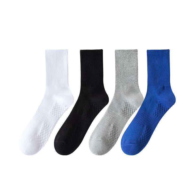 Atmungsaktive, einfarbige Viertelsocken (4 Paar) - EU43-48 (US6-12) - Mehrfarbig (4 Paar) - image 1