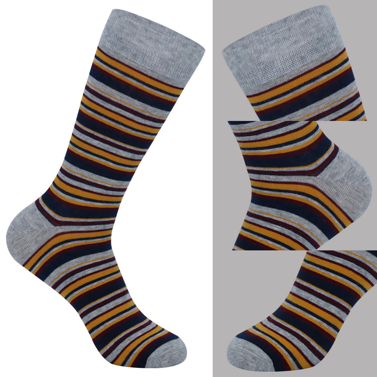 Patchwork-Nadelstreifen-Socken (5 Paar) - image 1