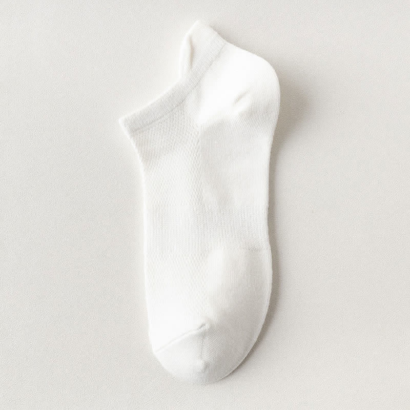 Atmungsaktive Knöchelsocken mit Ohrenlift (5 Paar) - Weiß - EU44-50 (US10-15) - image 12