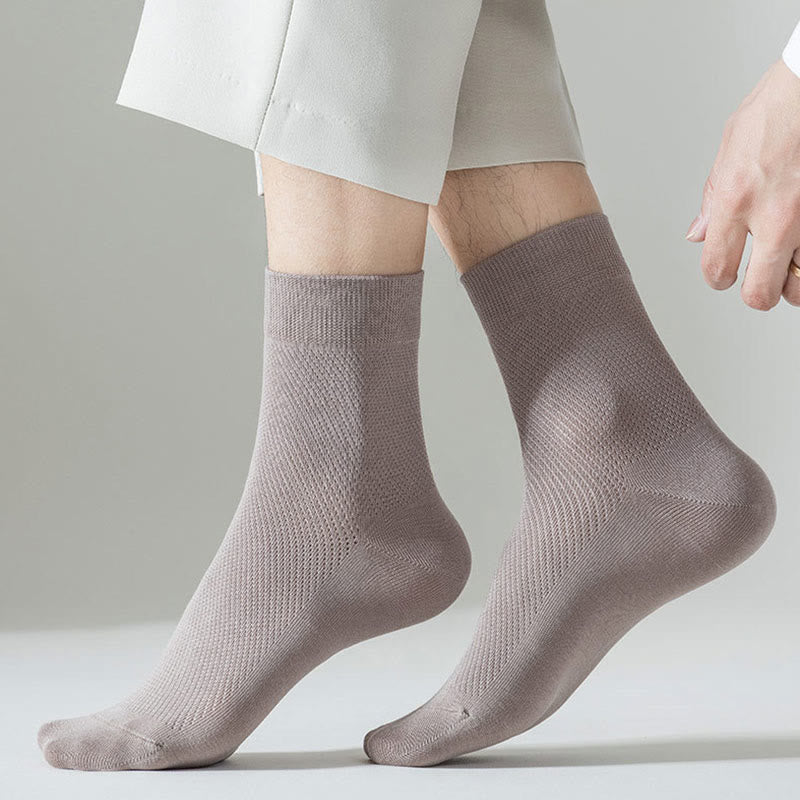 Mehrfarbige Viertelsocken aus Netzstoff in Übergröße (5 Paar)