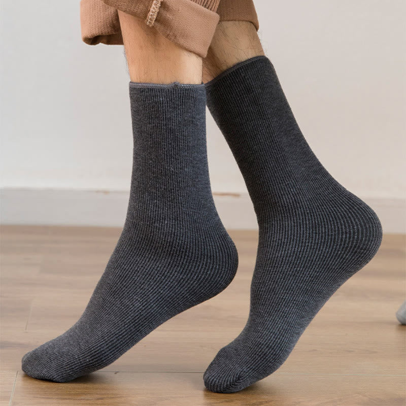 Plus Size einfarbige Fleece-Socken (6 Paar) - image 7